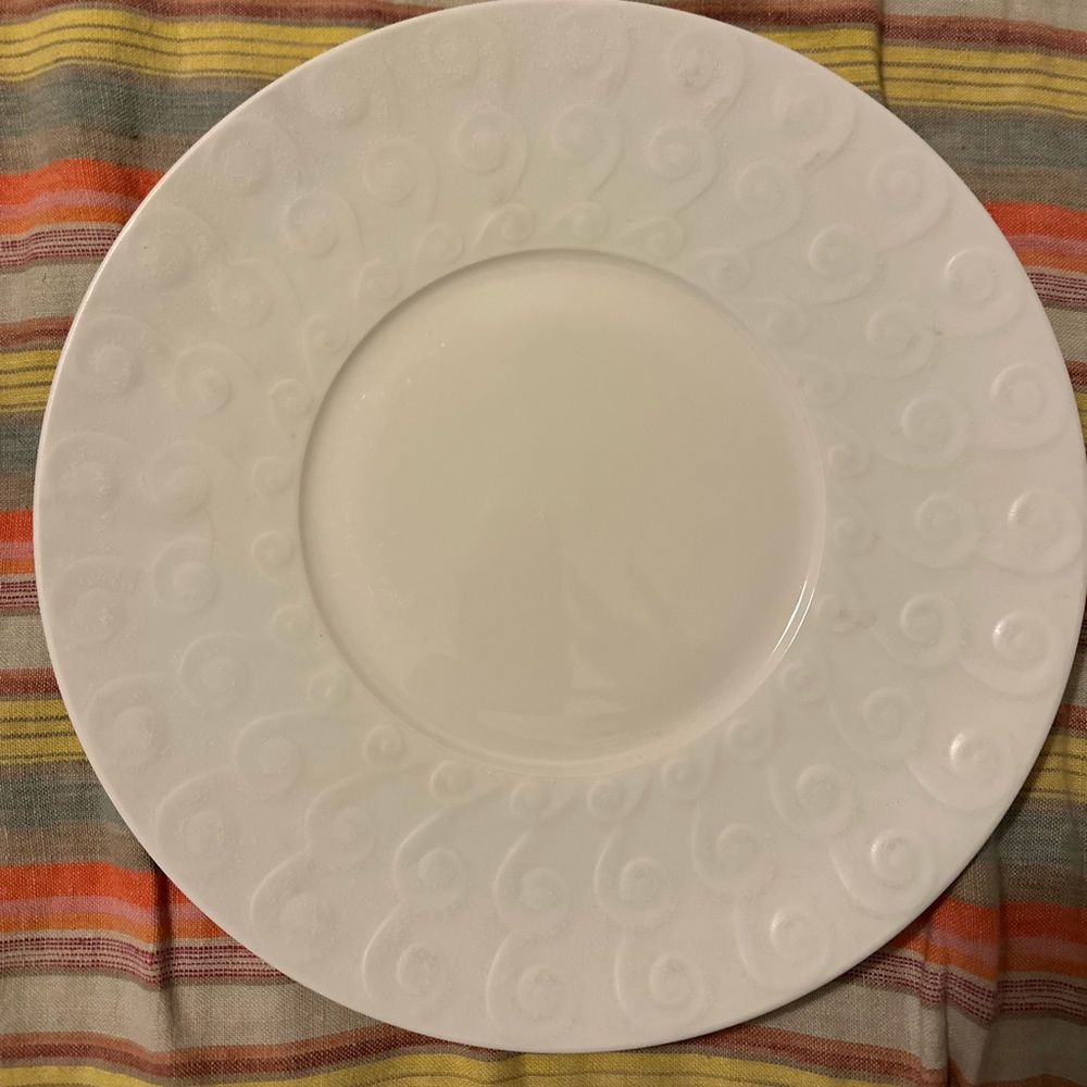 joune de chrome/ limoges /  j.l. coquet charger plate